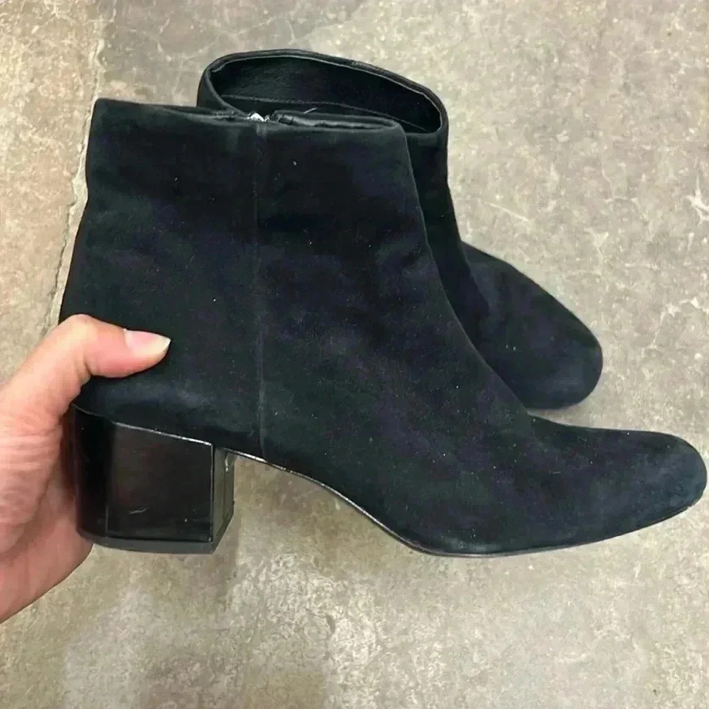 Sam edelman suede block heels booties